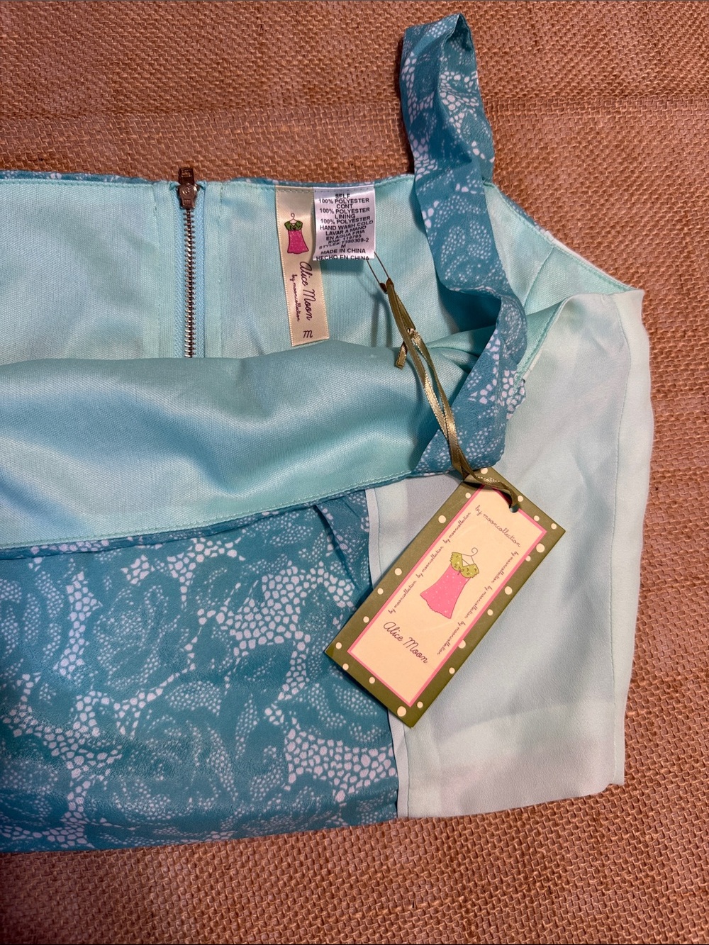 Alice Moon Aqua & Teal Lace Tank Top - Picture 2 of 4